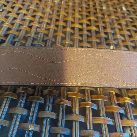 MEN'S WESTERN LEATHER BELT AZTEC DESIGN Size 40 - Picture 2 of 9